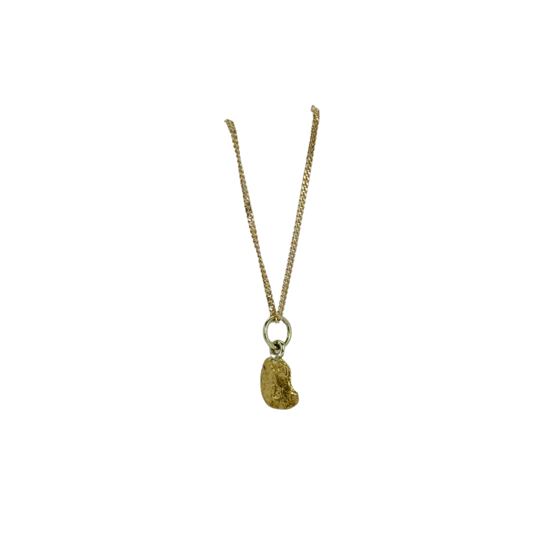 23kt Natural Gold Nugget Mounted Pendant