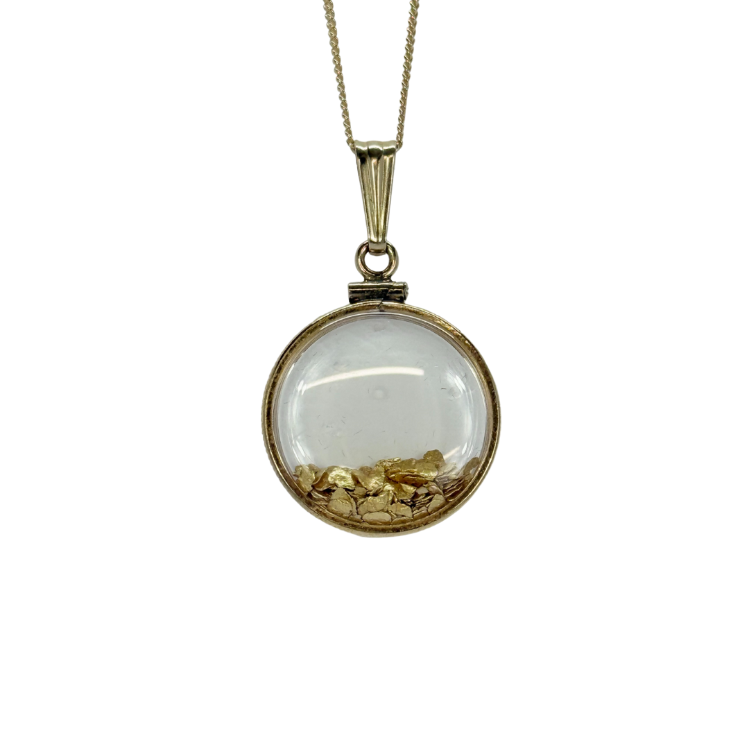X-Large Yellow Gold-filled Plain Bezel Pendant